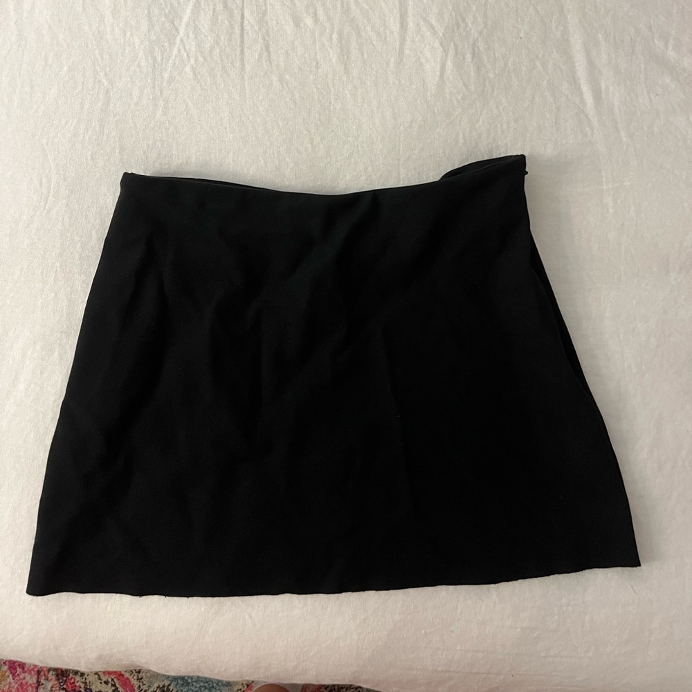 Black mini skirt